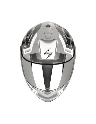 SCORPION EXO-1400 EVO II AIR LINART GREY/WHITE SPORTINIS/UŽDARAS MOTO ŠALMAS