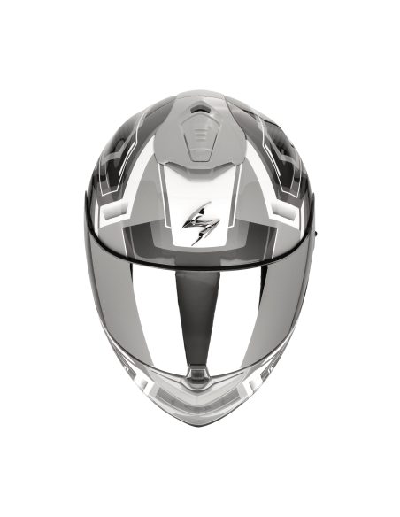 SCORPION EXO-1400 EVO II AIR LINART GREY/WHITE SPORTINIS/UŽDARAS MOTO ŠALMAS
