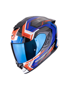 SCORPION EXO-1400 EVO II AIR LINART BLACK/BLUE/RED SPORTINIS/UŽDARAS MOTO ŠALMAS