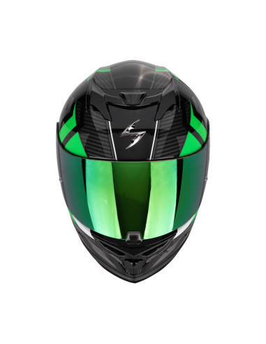 SCORPION EXO-520 EVO AIR SENSUS BLACK/GREEN SPORTINIS/UŽDARAS MOTO ŠALMAS