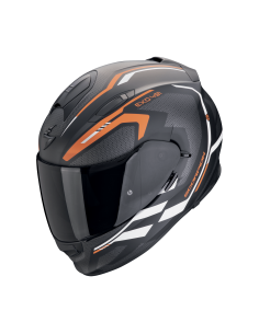 SCORPION EXO-491 KRIPTA MATT BLACK/ORANGE/WHITE SPORTS/ENCLOSED MOTORCYCLE HELMET