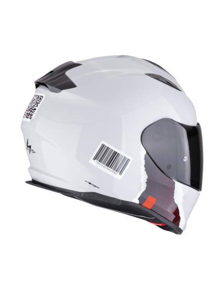 SCORPION EXO-491 CODE GREY/RED SPORTINIS/UŽDARAS MOTO ŠALMAS