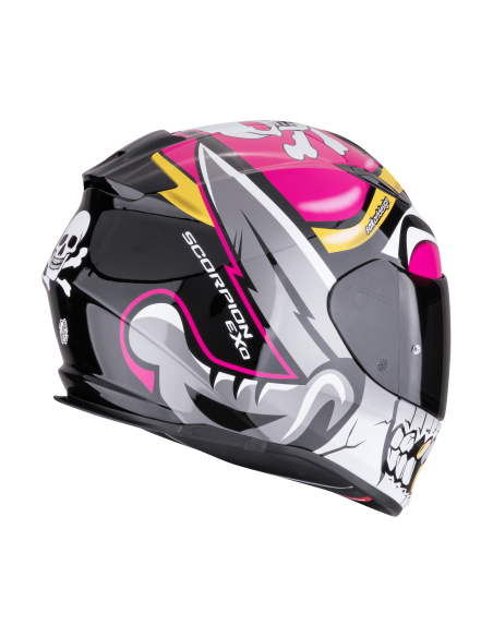 SCORPION EXO-491 PIRATE PINK SPORTINIS/UŽDARAS MOTO ŠALMAS
