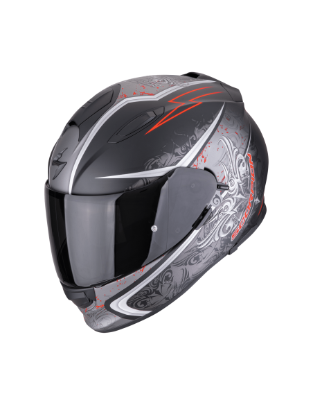 SCORPION EXO-491 RUN MATT BLACK/RED SPORTINIS/UŽDARAS MOTO ŠALMAS