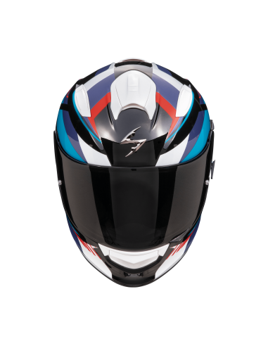 SCORPION EXO-491 ABILIS BLACK/BLUE/RED SPORTINIS/UŽDARAS MOTO ŠALMAS