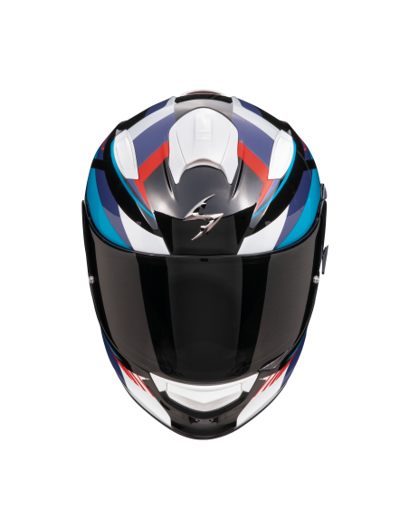 SCORPION EXO-491 ABILIS BLACK/BLUE/RED SPORTINIS/UŽDARAS MOTO ŠALMAS