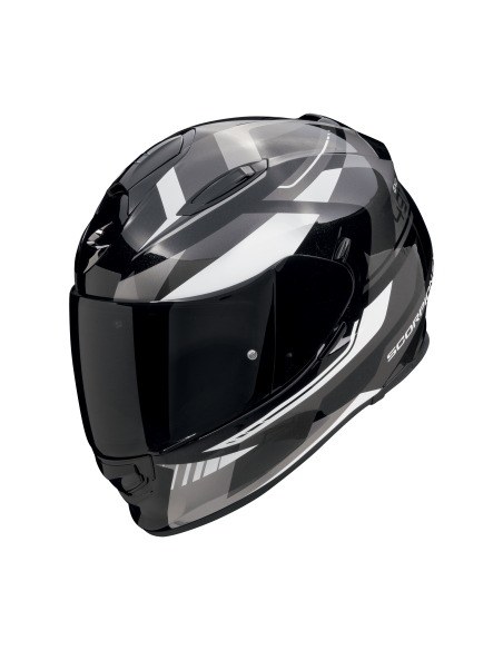 SCORPION EXO-491 ABILIS BLACK/SILVER/WHITE SPORTINIS/UŽDARAS MOTO ŠALMAS