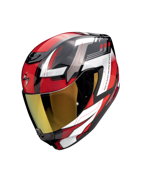 SCORPION EXO-391 CAPTOR BLACK/RED SPORTINIS/UŽDARAS MOTO ŠALMAS