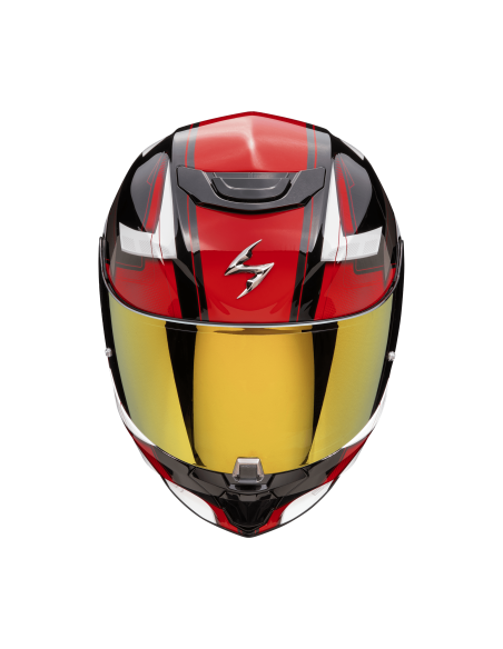 SCORPION EXO-391 CAPTOR BLACK/RED SPORTINIS/UŽDARAS MOTO ŠALMAS