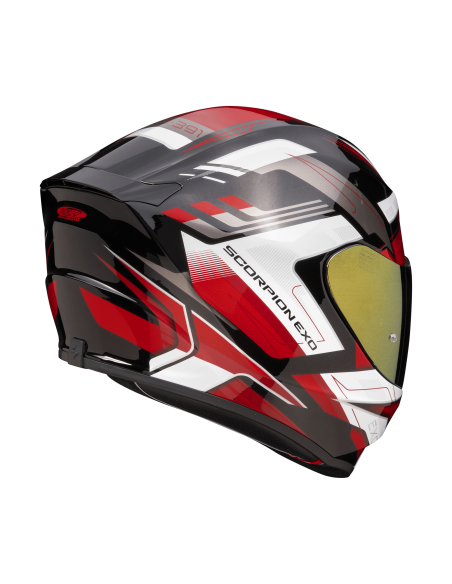 SCORPION EXO-391 CAPTOR BLACK/RED SPORTINIS/UŽDARAS MOTO ŠALMAS
