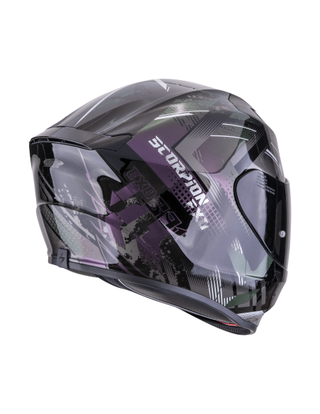 SCORPION EXO-391 CLUTTER BLACK/CHAMELEON SPORTINIS/UŽDARAS MOTO ŠALMAS