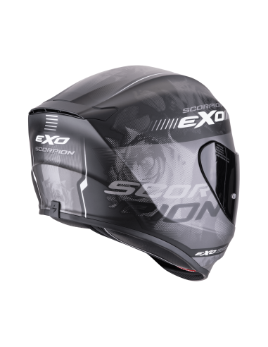 SCORPION EXO-391 AVA MATT BLACK/SILVER SPORTS/CLOSED MOTO HELMET