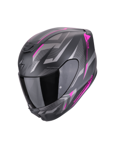 SCORPION EXO-391 AAXO MATT BLACK/PINK SPORTS/CLOSED MOTO HELMET