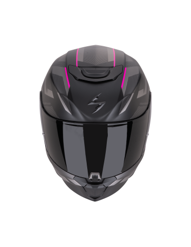 SCORPION EXO-391 AAXO MATT BLACK/PINK SPORTINIS/UŽDARAS MOTO ŠALMAS