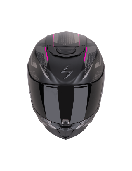 SCORPION EXO-391 AAXO MATT BLACK/PINK SPORTINIS/UŽDARAS MOTO ŠALMAS