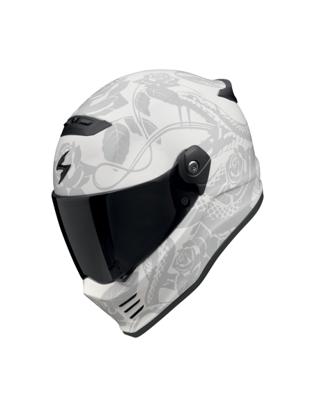 SCORPION COVERT-FX DRAGON MATT LIGHT GREY/SILVER UŽDARAS MOTO ŠALMAS