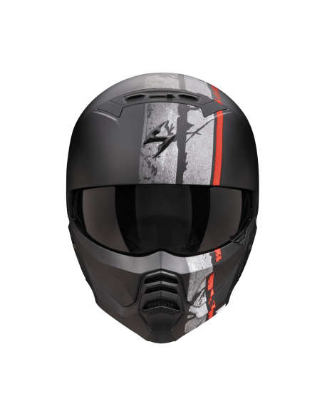 SCORPION EXO-COMBAT II LORD MATT BLACK/RED MOTO ŠALMAS