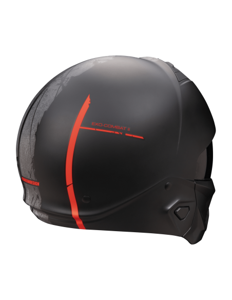 SCORPION EXO-COMBAT II LORD MATT BLACK/RED MOTO ŠALMAS