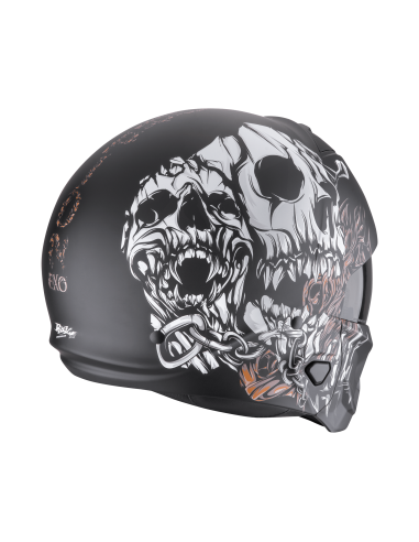 SCORPION EXO-COMBAT II GENESIS MATT BLACK/WHITE/GOLD MOTO HELMET