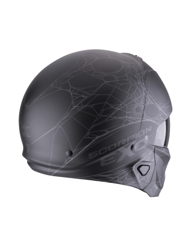 SCORPION EXO-COMBAT II SPIDERWEB MATT BLACK/SILVER MOTO HELMET