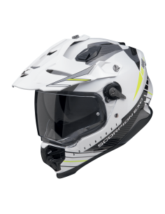 SCORPION ADF-9000 AIR FEAT WHITE/BLACK/NEON YELLOW ADVENTURE MOTO ŠALMAS