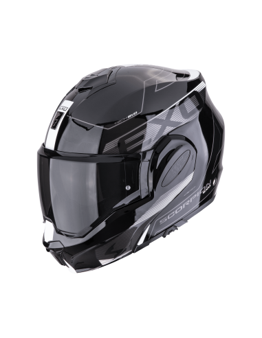 SCORPION МОТОШЛЕМ EXO-TECH EVO TRAVELLER BLACK/WHITE FLIP-UP