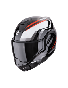 SCORPION EXO-TECH EVO FURIO BLACK/RED FLIP-UP MOTO ŠALMAS