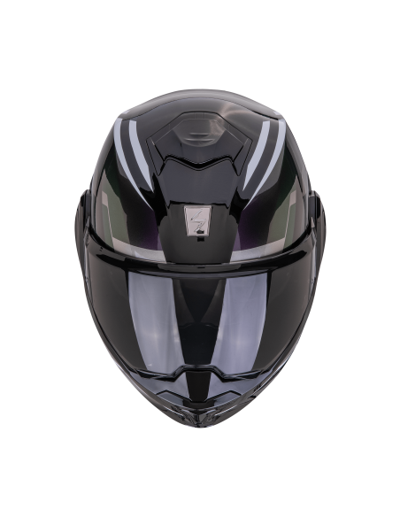 SCORPION EXO-TECH EVO FURIO BLACK/CHAMELEON FLIP-UP MOTO ŠALMAS