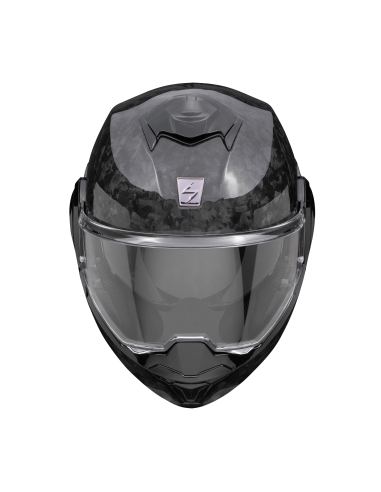 SCORPION EXO-TECH EVO CARBON ONYX BLACK FLIP-UP MOTO ŠALMAS
