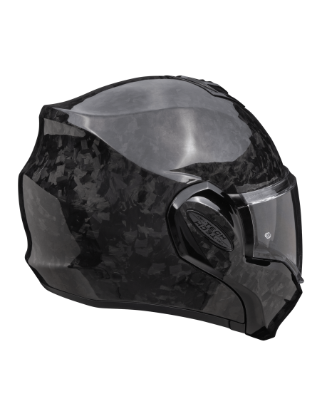 SCORPION EXO-TECH EVO CARBON ONYX BLACK FLIP-UP MOTO ŠALMAS