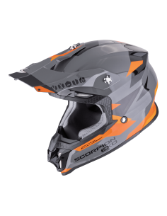 SCORPION VX-16 EVO AIR ROD GREY/ORANGE KROSINIS MOTO ŠALMAS