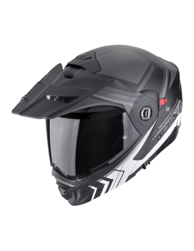 SCORPION МОТОШЛЕМ ADX-2 LEWIS MATT BLACK/SILVER ADVENTURE