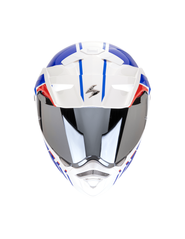 SCORPION ADX-2 LEWIS WHITE/BLUE/RED ADVENTURE MOTO HELMET