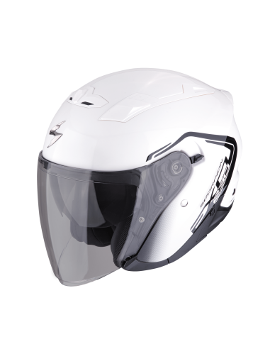 SCORPION EXO-230 CIT-E WHITE/BLACK OPEN MOTORCYCLE HELMET