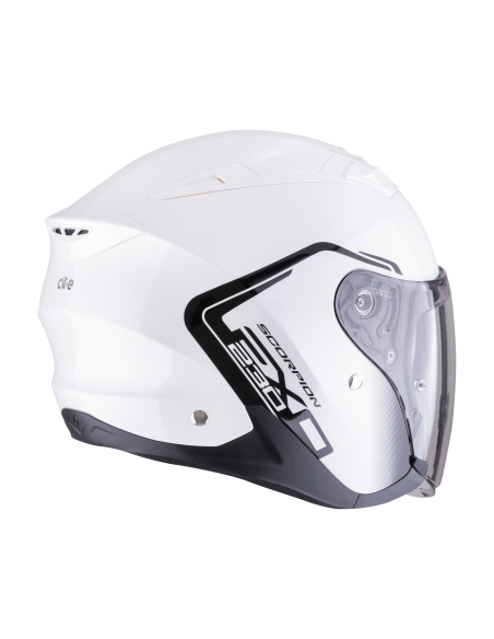 SCORPION EXO-230 CIT-E WHITE/BLACK ATVIRAS MOTO ŠALMAS