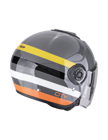SCORPION EXO-CITY II BEE GREY/YELLOW/BLACK ATVIRAS MOTO ŠALMAS