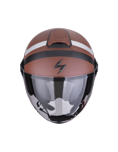 SCORPION EXO-CITY II RIVA MATT BROWN/SILVER OPEN MOTORCYCLE HELMET