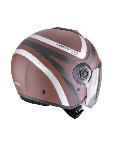 SCORPION EXO-CITY II RIVA MATT BROWN/SILVER ATVIRAS MOTO ŠALMAS