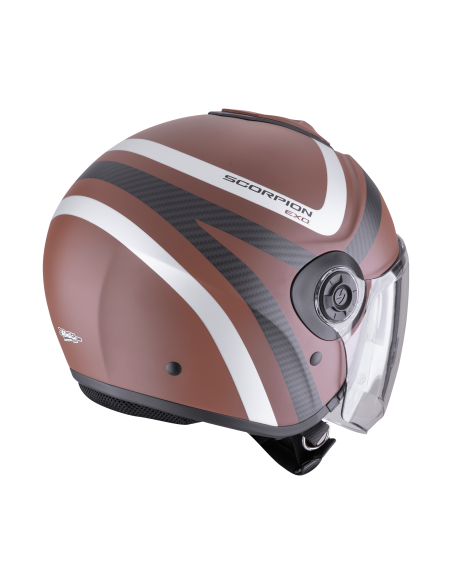 SCORPION EXO-CITY II RIVA MATT BROWN/SILVER ATVIRAS MOTO ŠALMAS