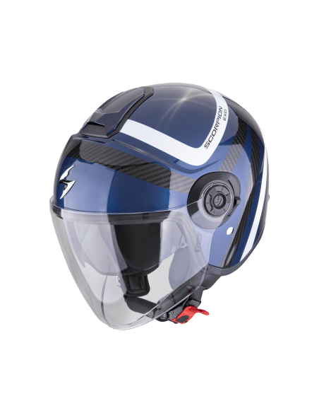 SCORPION EXO-CITY II RIVA BLUE/BLACK ATVIRAS MOTO ŠALMAS