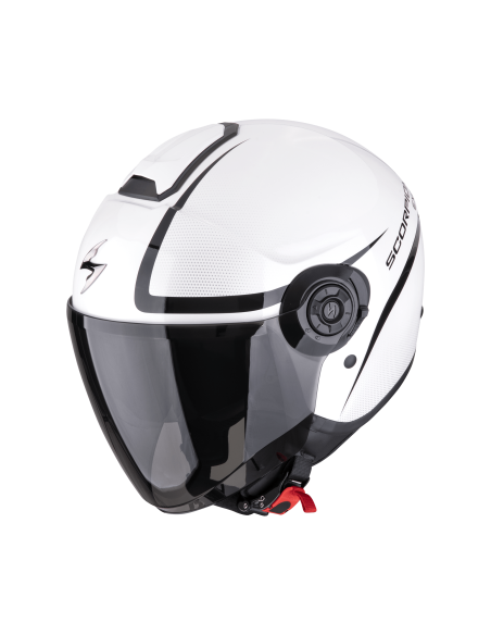 SCORPION EXO-CITY II INTERCITY WHITE/BLACK ATVIRAS MOTO ŠALMAS