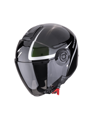 SCORPION EXO-CITY II INTERCITY BLACK/CHAMELEON ATVIRAS MOTO ŠALMAS