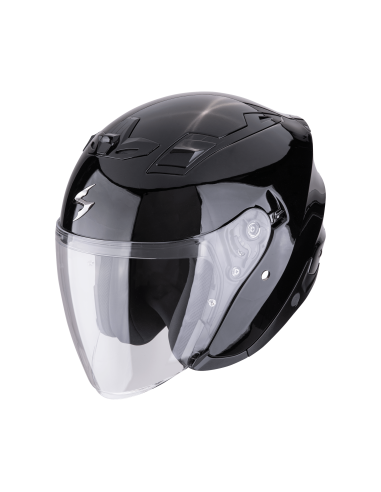 SCORPION EXO-Z1 SOLID METALLIC BLACK OPEN MOTORCYCLE HELMET
