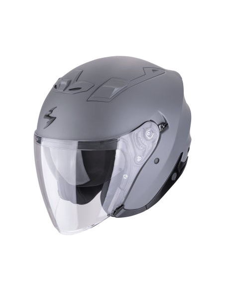 SCORPION EXO-Z1 SOLID MATT CEMENT GREY ATVIRAS MOTO ŠALMAS