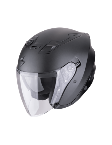 SCORPION EXO-Z1 SOLID MATT PEARL BLACK OPEN MOTORCYCLE HELMET