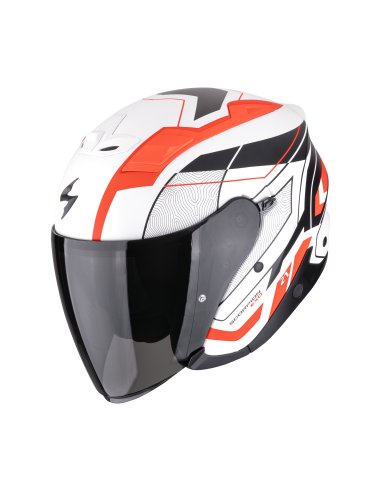 SCORPION EXO-Z1 VUE MATT WHITE/RED/BLACK OPEN MOTORCYCLE HELMET