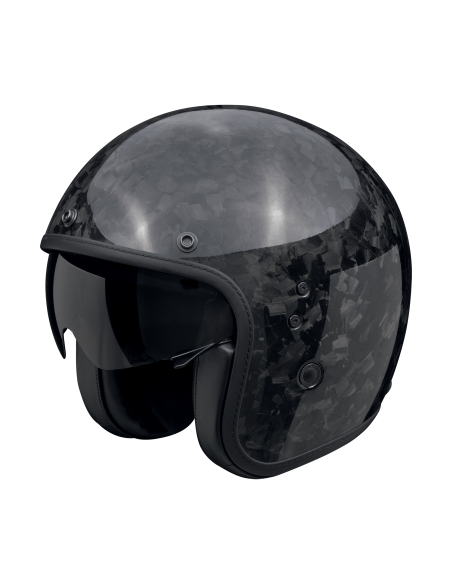 SCORPION BELFAST CARBON EVO ONYX MATT BLACK ATVIRAS MOTO ŠALMAS