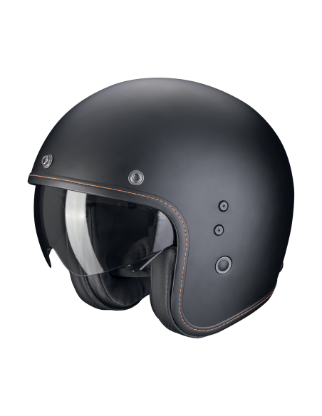 SCORPION BELFAST EVO MATT BLACK ATVIRAS MOTO ŠALMAS