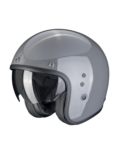 SCORPION BELFAST EVO CEMENT GREY ATVIRAS MOTO ŠALMAS