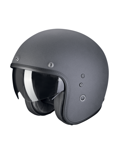 SCORPION BELFAST EVO GRAPHITE DARK GREY ATVIRAS MOTO ŠALMAS